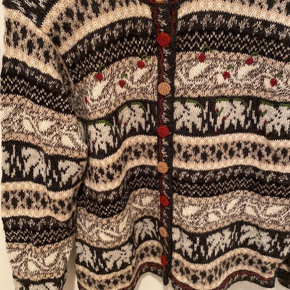Raffa Sweater - Alpaca Cardigan Size Medium - Picture 8 of 9